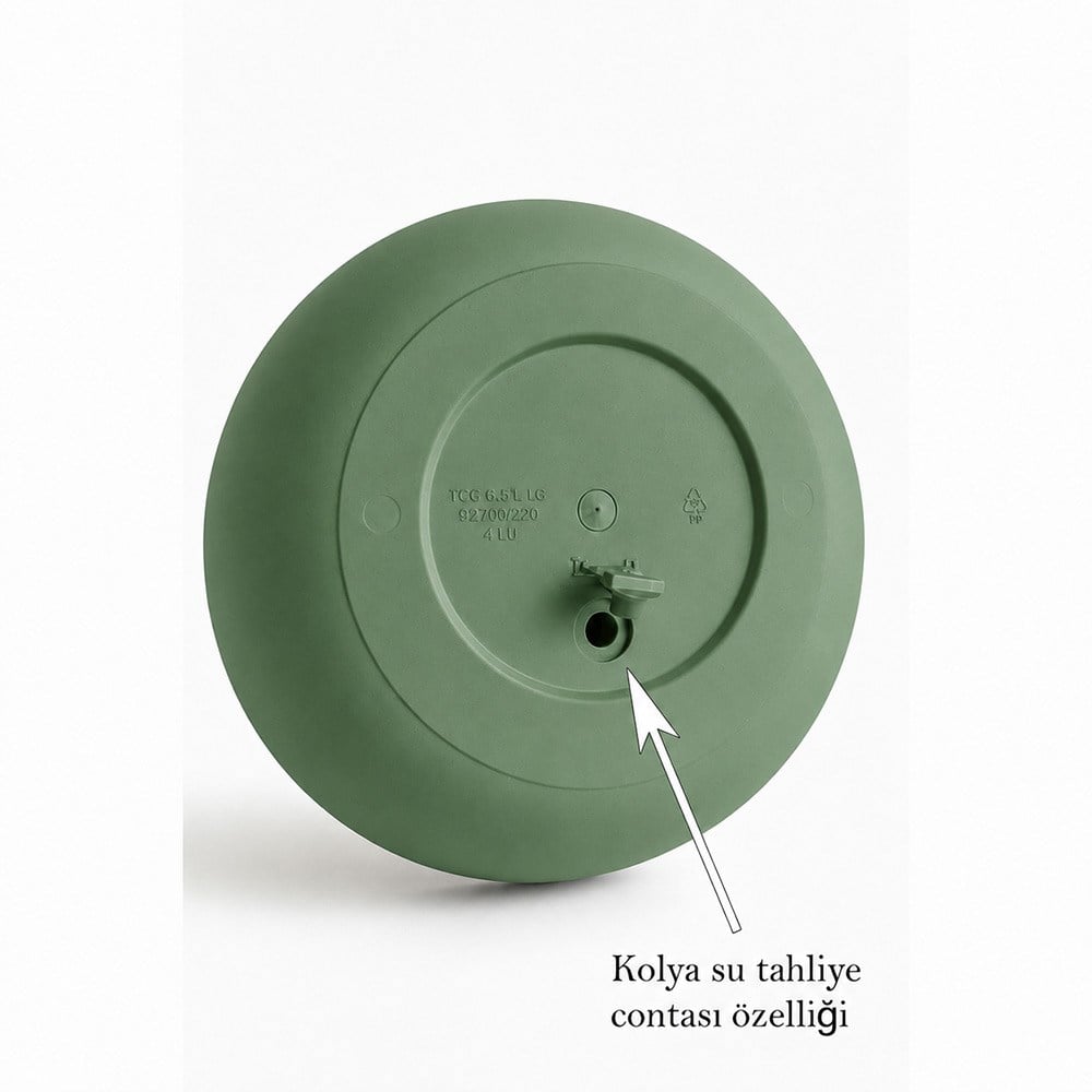 Alezy Atlas Renkli Kendinden Drenajlı Saksı 7 Litre No:4