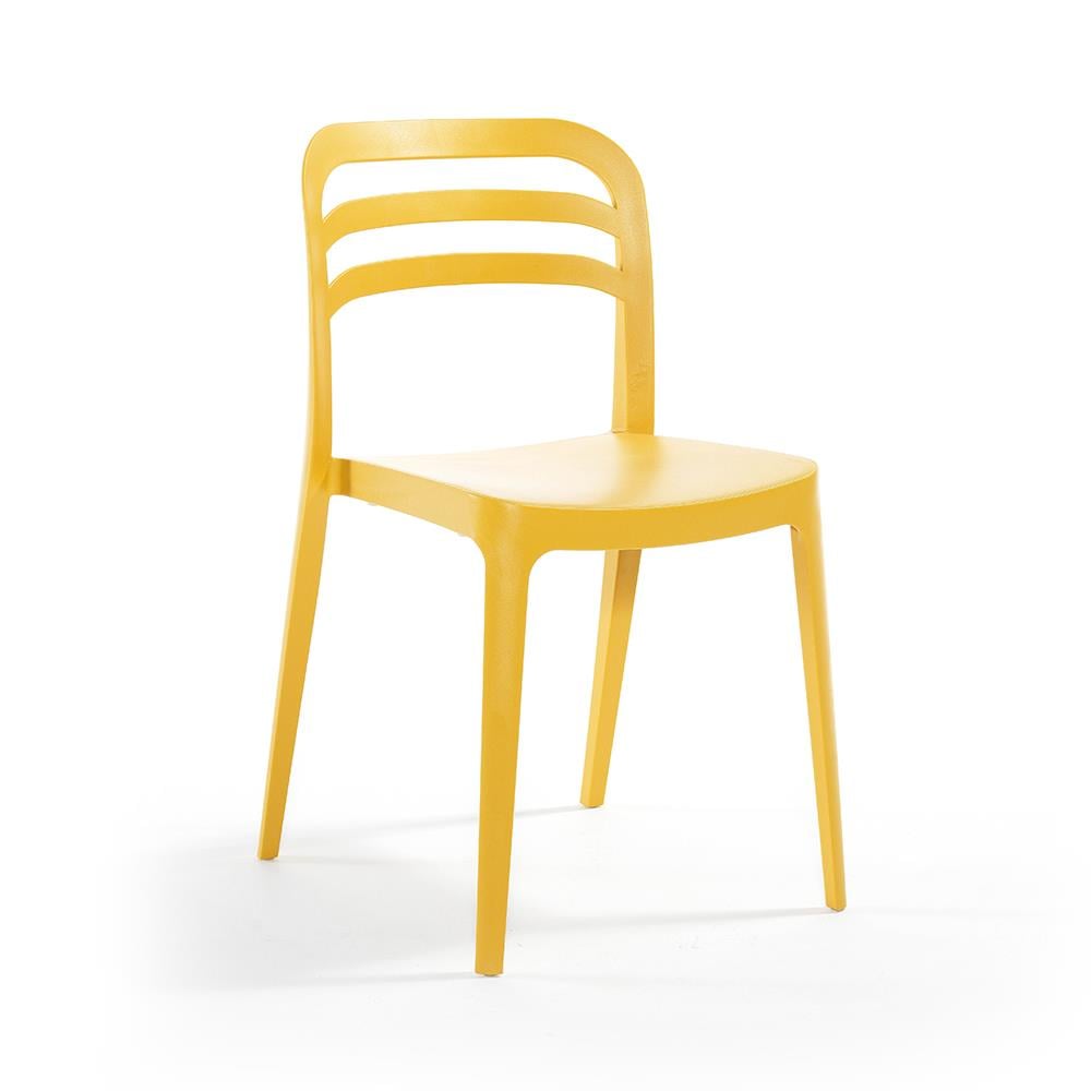 Alezy Carmen Masa Takımı 80x80 Masa + 4 Adet Aspen Renkli Sandalye Hardal | ID6391