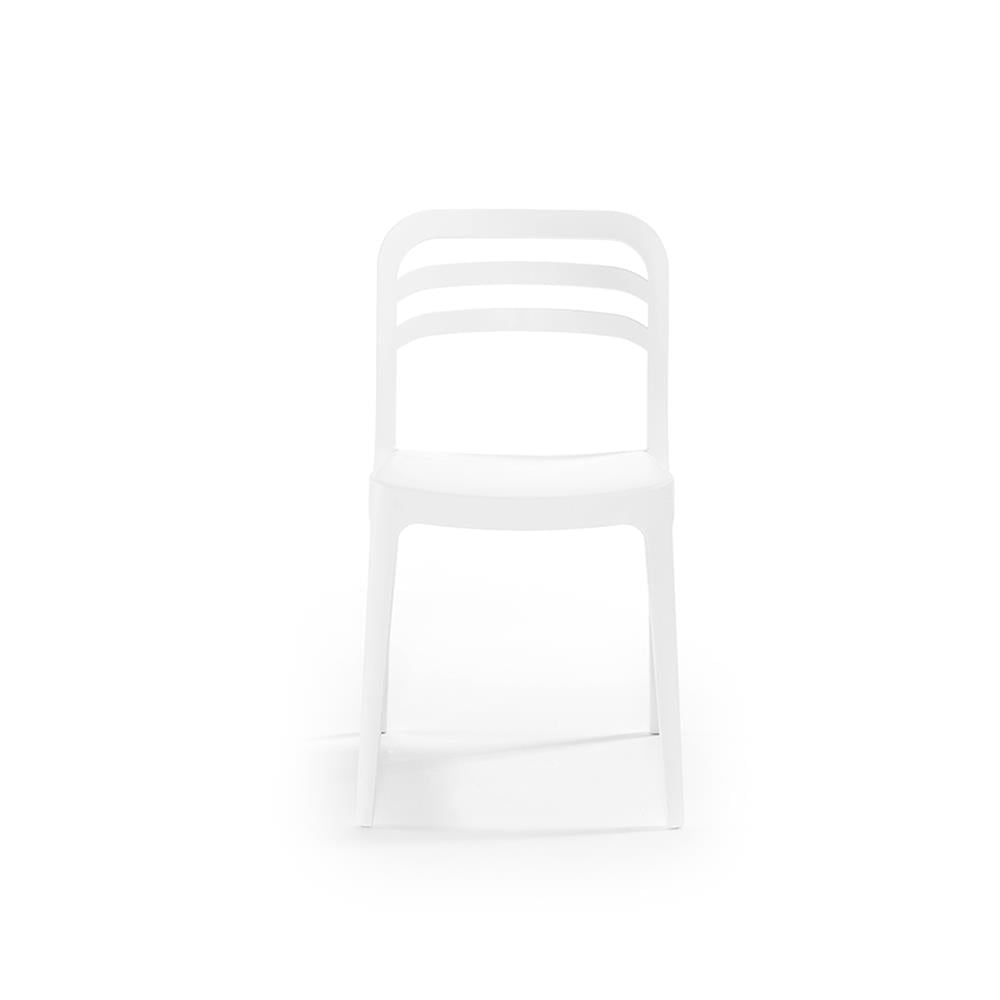 Alezy Carmen Masa Takımı 80x80 Masa + 4 Adet Aspen Renkli Sandalye Beyaz | ID6389