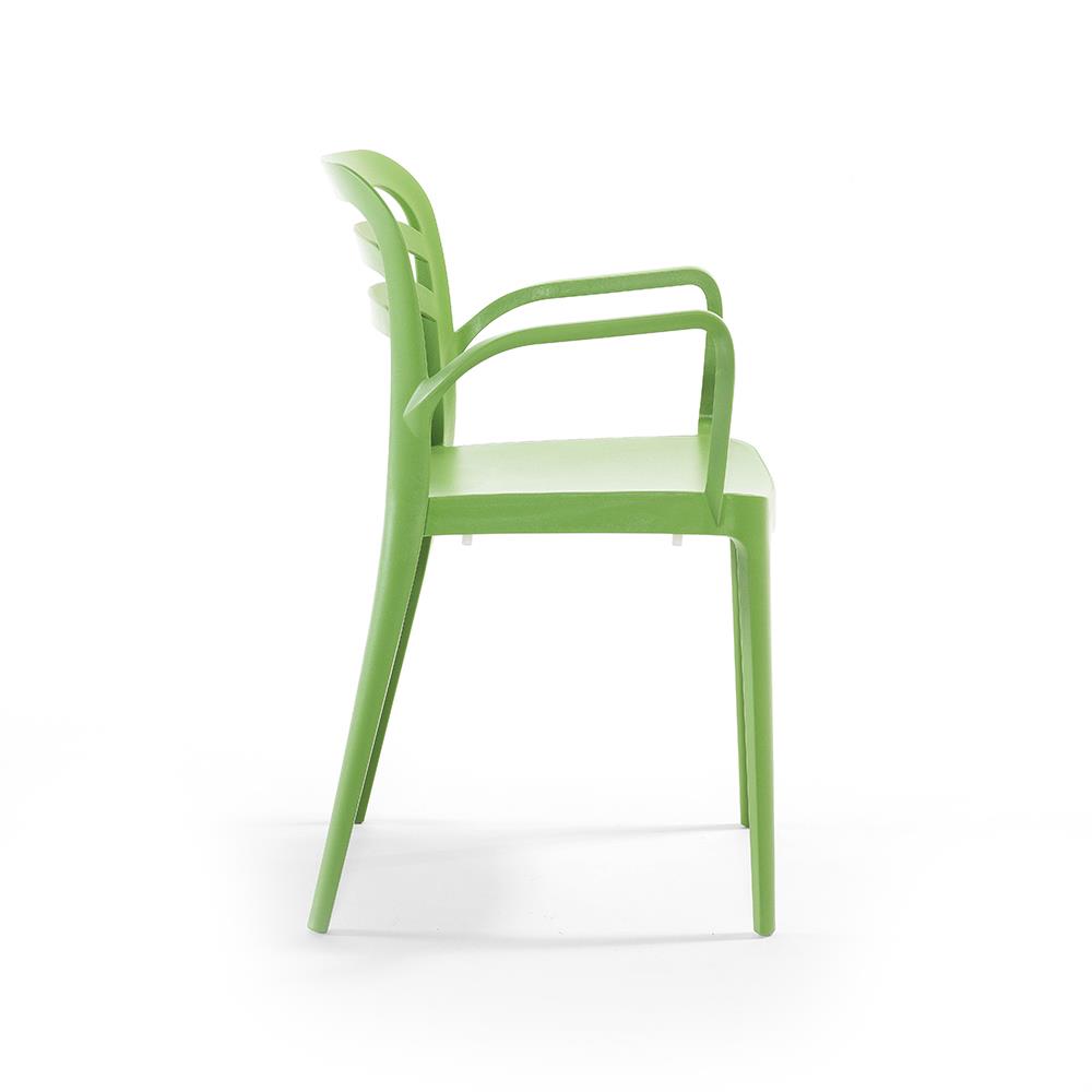 Alezy Carmen Masa Takımı 80x80 Masa + 4 Adet Aspendos Renkli Sandalye Yeşil | ID6401