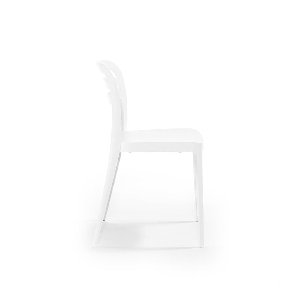 Alezy Carmen Masa Takımı 80x80 Masa + 4 Adet Aspen Renkli Sandalye Beyaz | ID6389