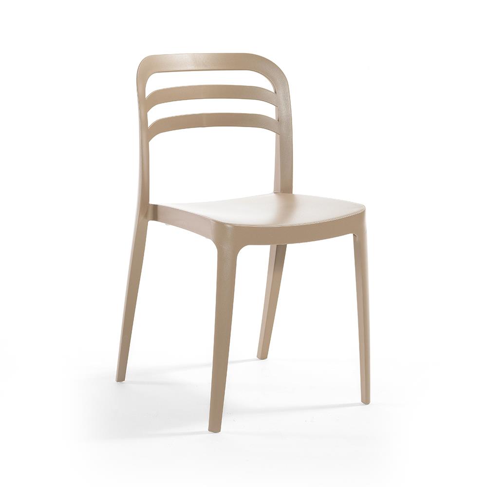 Alezy Carmen Masa Takımı 80x80 Masa + 4 Adet Aspen Renkli Sandalye Cappucino | ID6390