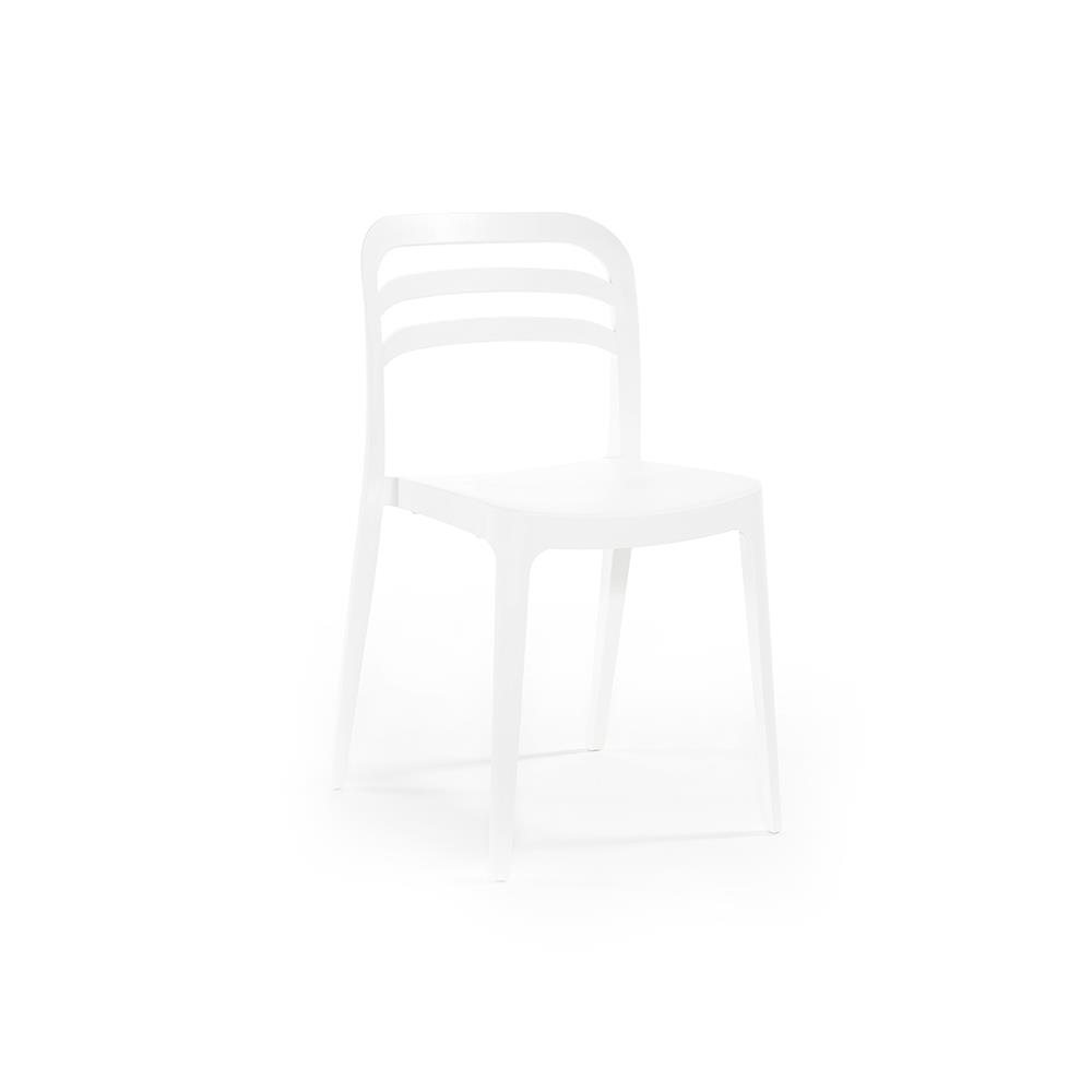 Alezy Carmen Masa Takımı 80x80 Masa + 4 Adet Aspen Renkli Sandalye Beyaz | ID6389