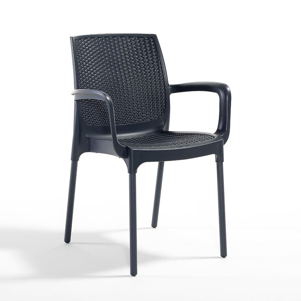 Alezy Carmen Rattan Masa Takımı 80x80 Masa + 4 Adet Rattan Sunset Sandalye | ID6413