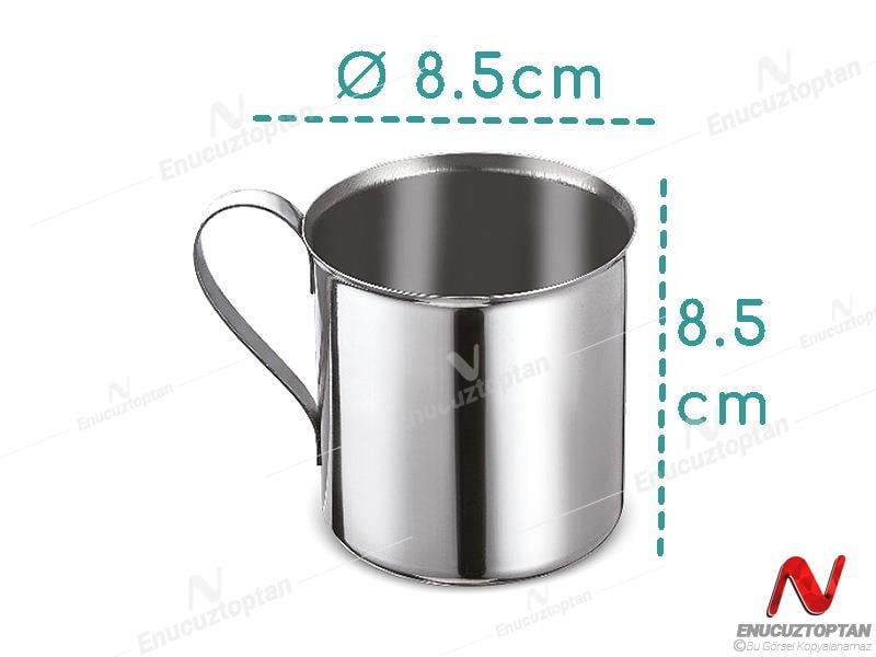 Alezy Çelik 304 Kalite Kulplu Bardak 8.5 cm | ID3907