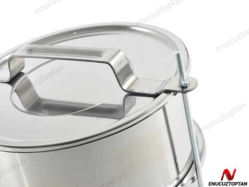 Alezy Çelik 3'lü Sefertası Yemek Taşıma Kabı - 26x13cm | ID2383