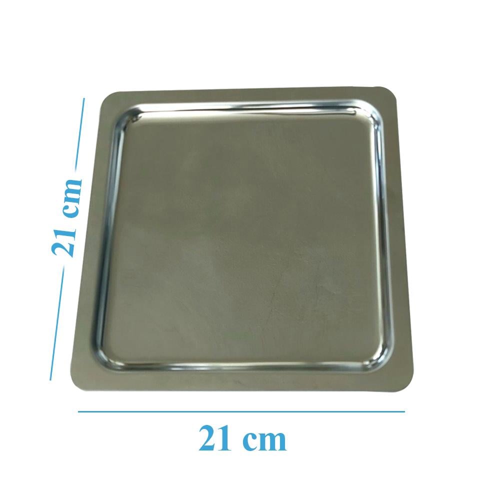 Alezy Çelik 430 Kare Sunum Tepsisi 21cm | ID6053