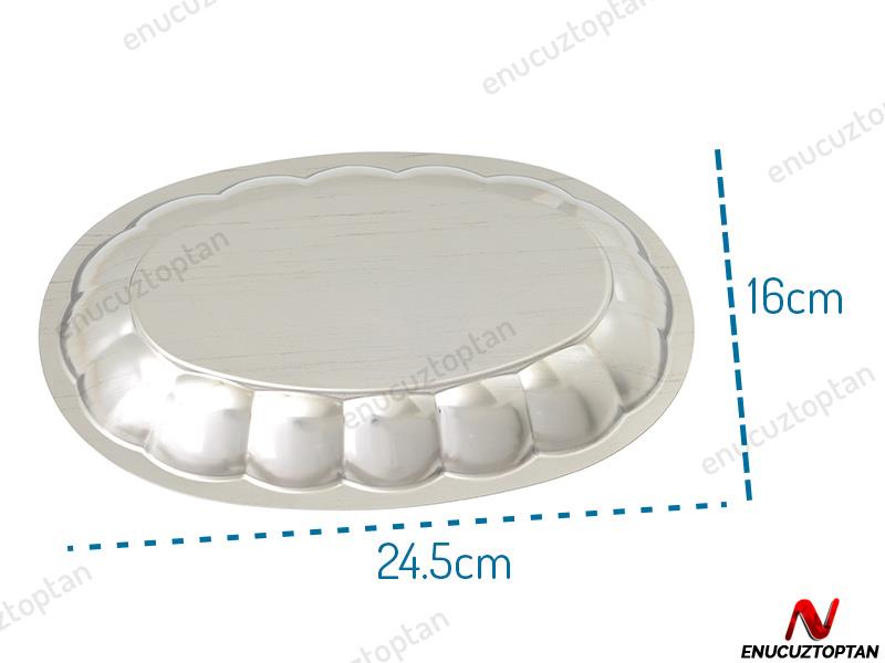 Alezy Çelik Dilimli Kayık Tabak No:2 | ID2394