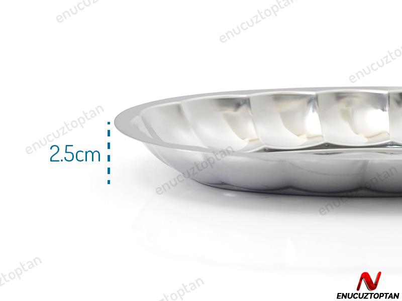 Alezy Çelik Dilimli Kayık Tabak No:2 | ID2394