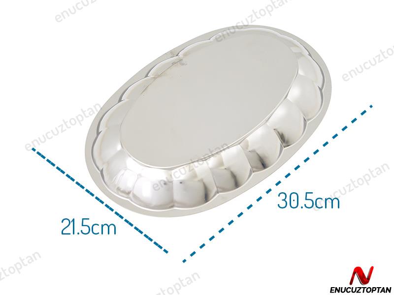 Alezy Çelik Dilimli Kayık Tabak No:4 | ID2396