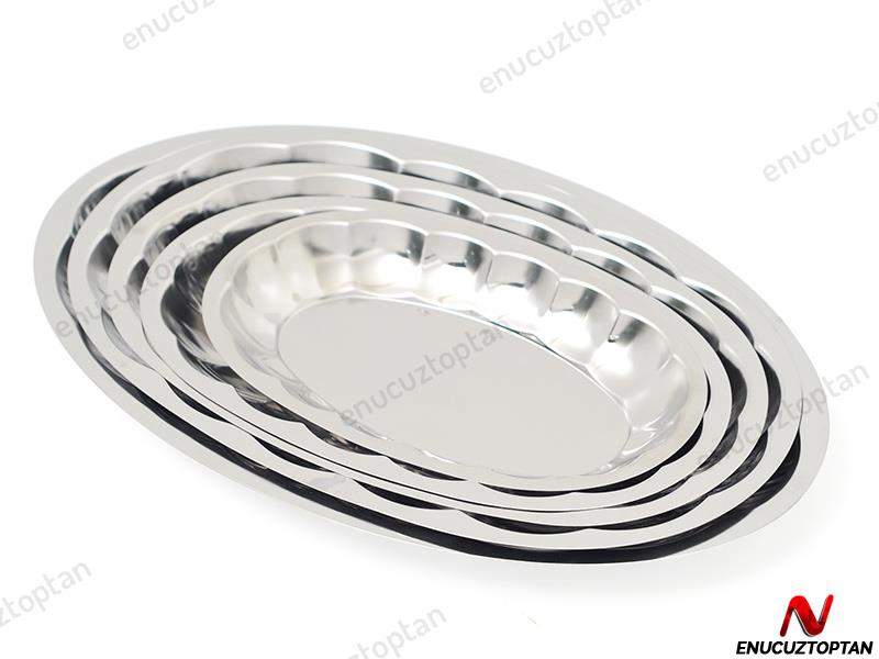 Alezy Çelik Dilimli Kayık Tabak No:4 | ID2396