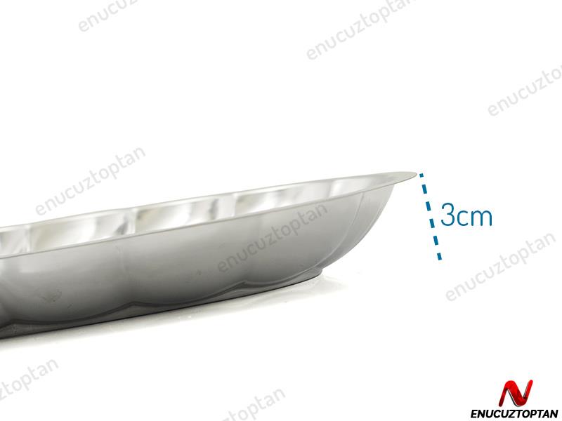 Alezy Çelik Dilimli Kayık Tabak No:4 | ID2396