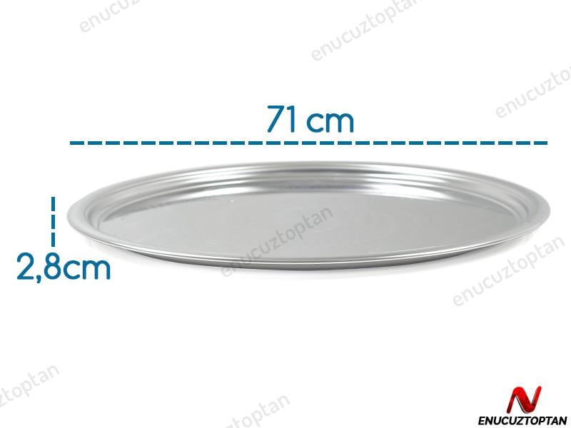 Alezy Çelik Sini Tepsi Yer Sofrası - 75'lik | ID3530