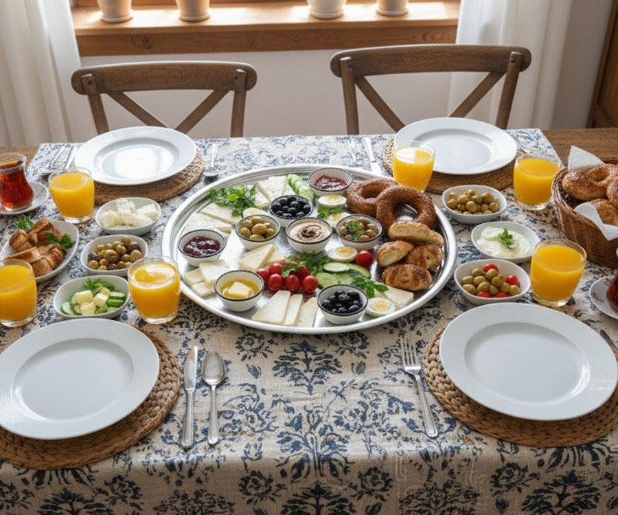 Alezy Çelik Sini Yer Sofrası - 45'lik | ID2455