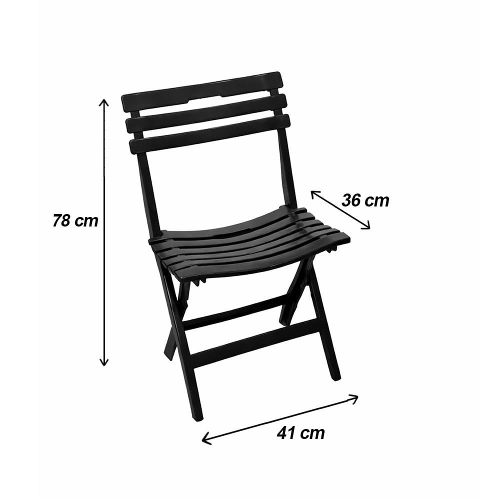 Alezy CRN Katlanabilir Plastik Masa Sandalye Takımı - Balkon, Bahçe ve Teras İçin Az Yer Kaplayan Set