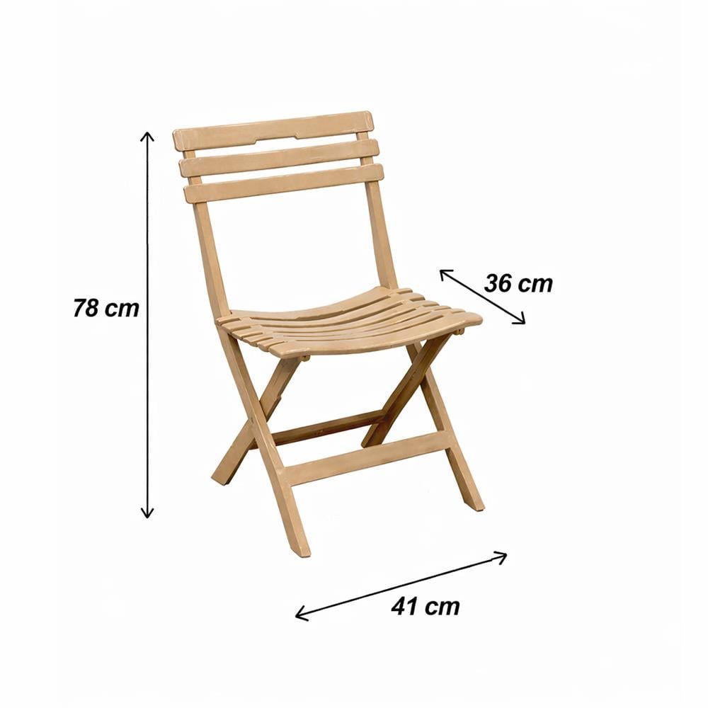 Alezy CRN Katlanabilir Plastik Masa Sandalye Takımı - Balkon, Bahçe ve Teras İçin Az Yer Kaplayan Set