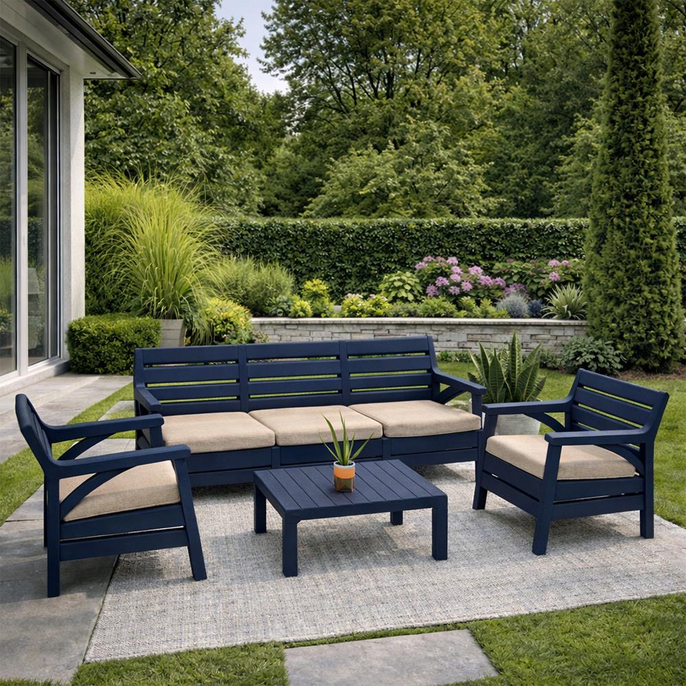 Alezy Hawaii Set - Takım Bahçe Oturma Grubu Minderli - HK810 5 Kişilik | ID4672