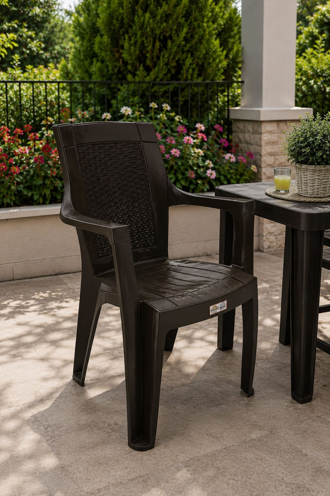 Alezy HK-260 Plastik Sultan Rattan Desenli Koltuk