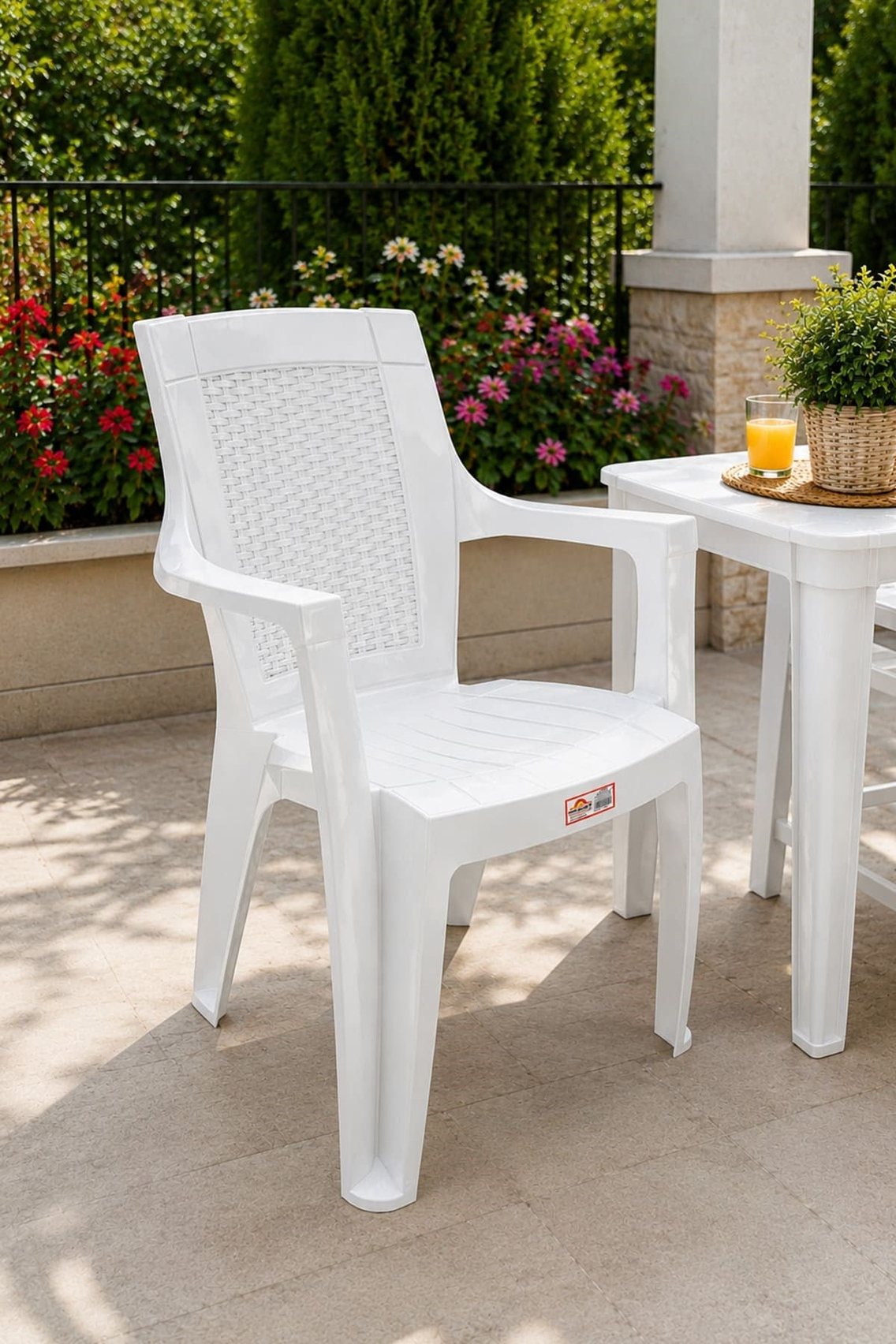 Alezy HK-260 Plastik Sultan Rattan Desenli Koltuk