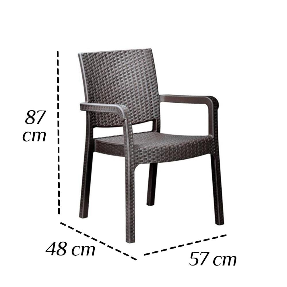 Alezy Holiday Eko Masa Takımı 90x150 Camlı Masa + 6 Adet | ID6019