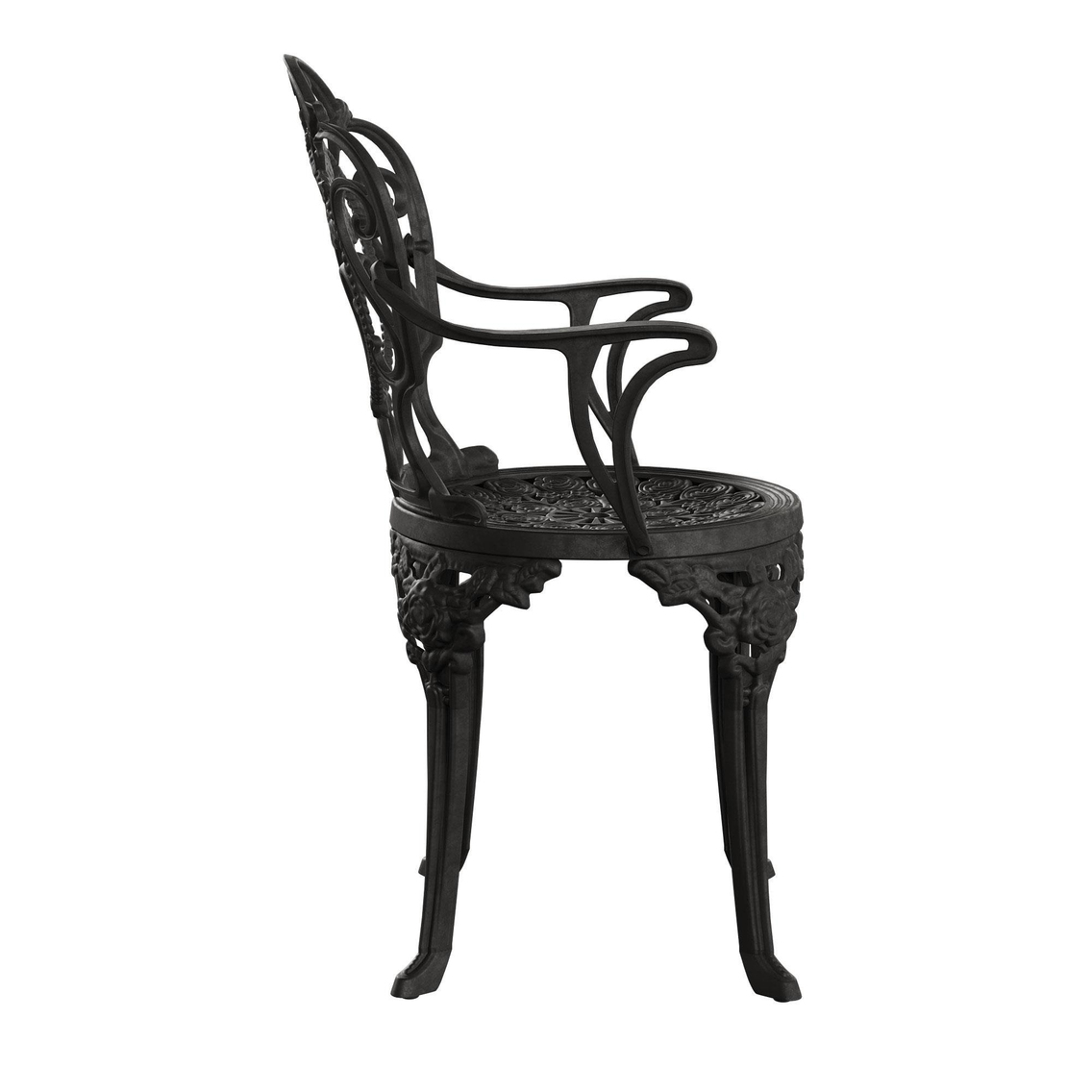 Alezy Isparta Masa Takımı Ø75 cm Yuvarlak Masa 3 Adet Isparta Koltuk Ferforje Görünümlü Set