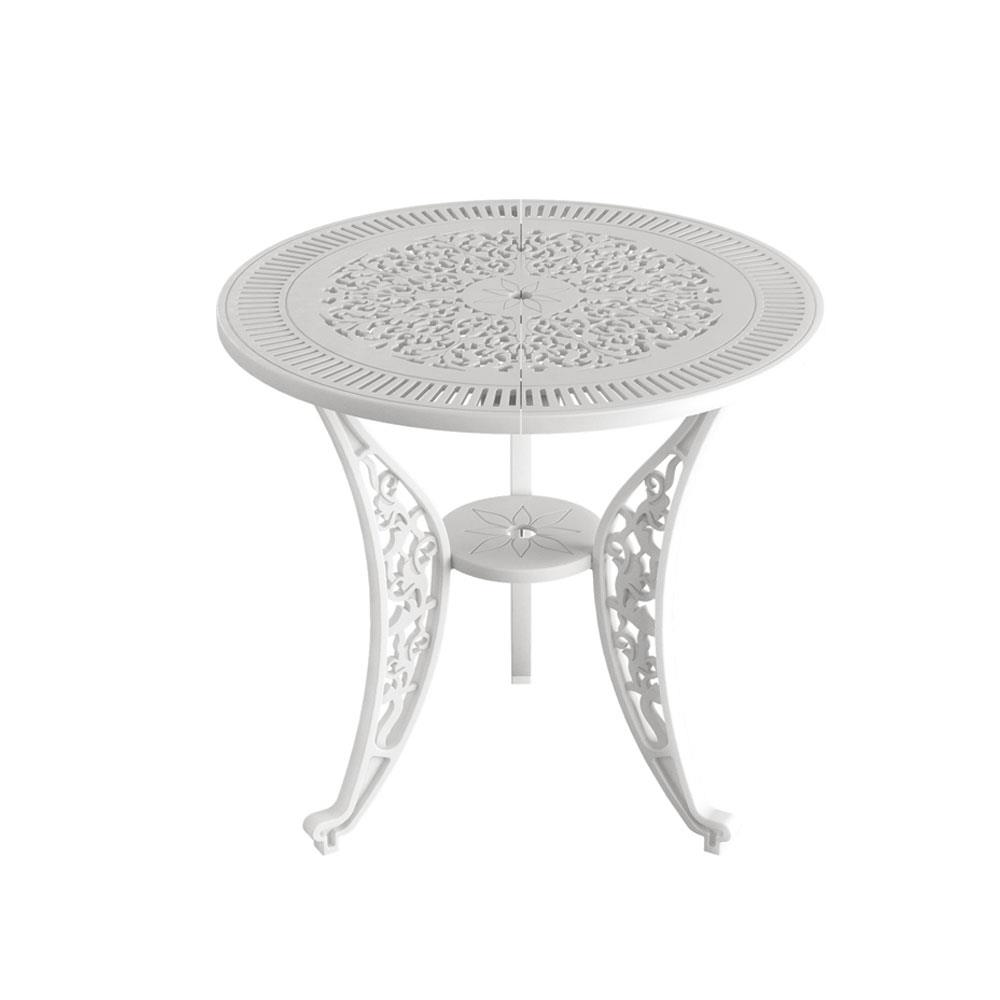 Alezy Isparta Masa Takımı Ø75 cm Yuvarlak Masa 3 Adet Isparta Koltuk Ferforje Görünümlü Set