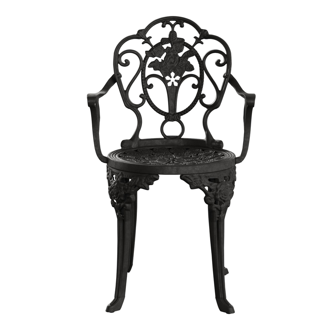 Alezy Isparta Masa Takımı 75x150 cm Oval Masa 6 Adet Isparta Koltuk Ferforje Görünümlü Set