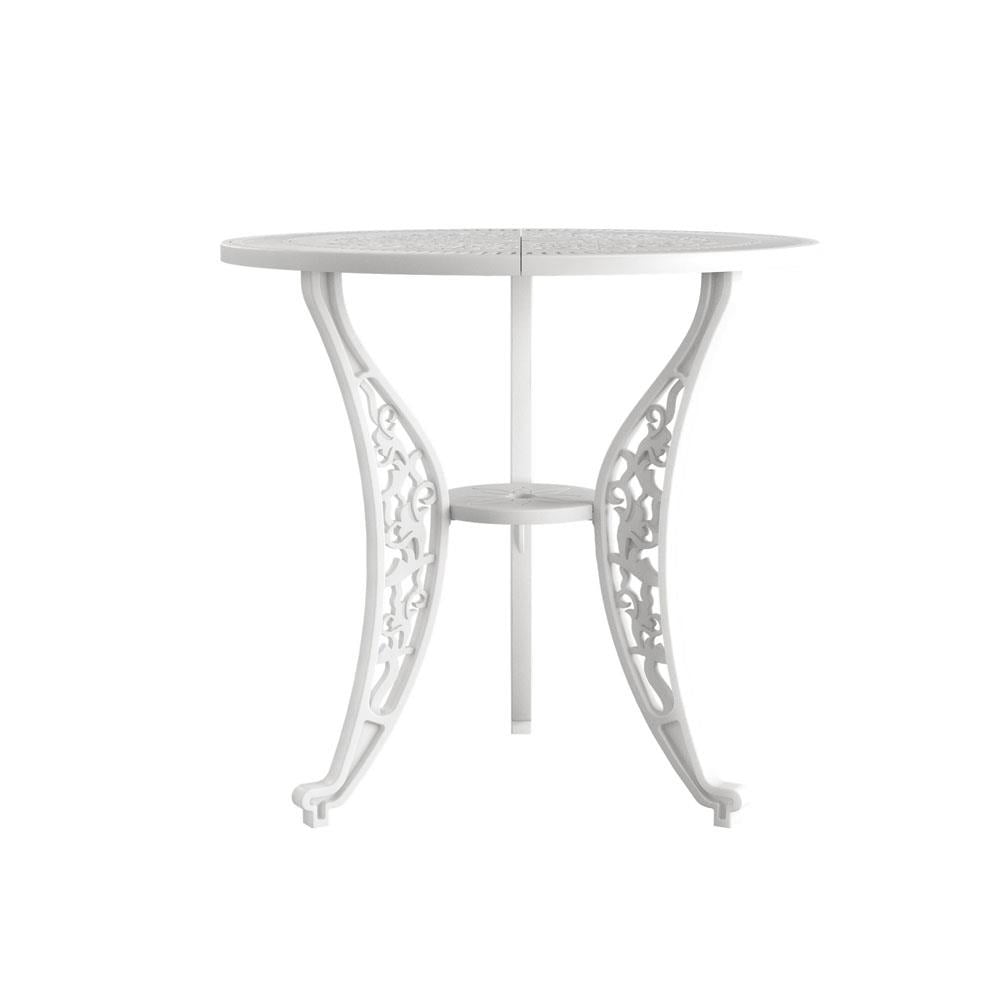 Alezy İstanbul Ferforje Görünümlü Demonte Yuvarlak Masa Ø 75 cm