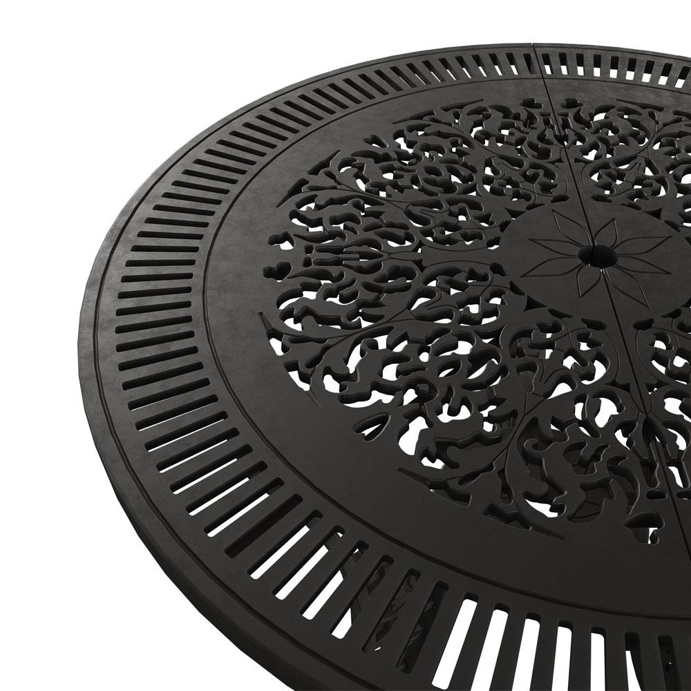 Alezy İstanbul Ferforje Görünümlü Demonte Yuvarlak Masa Ø 75 cm