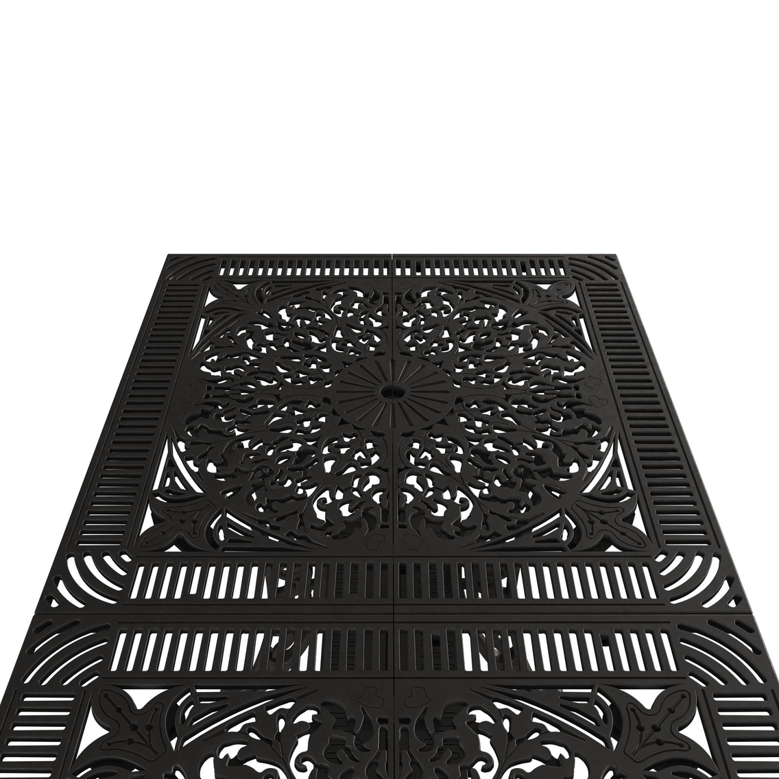 Alezy İstanbul Ferforje Görünümlü Demonte Dikdörtgen Masa 75x150 cm