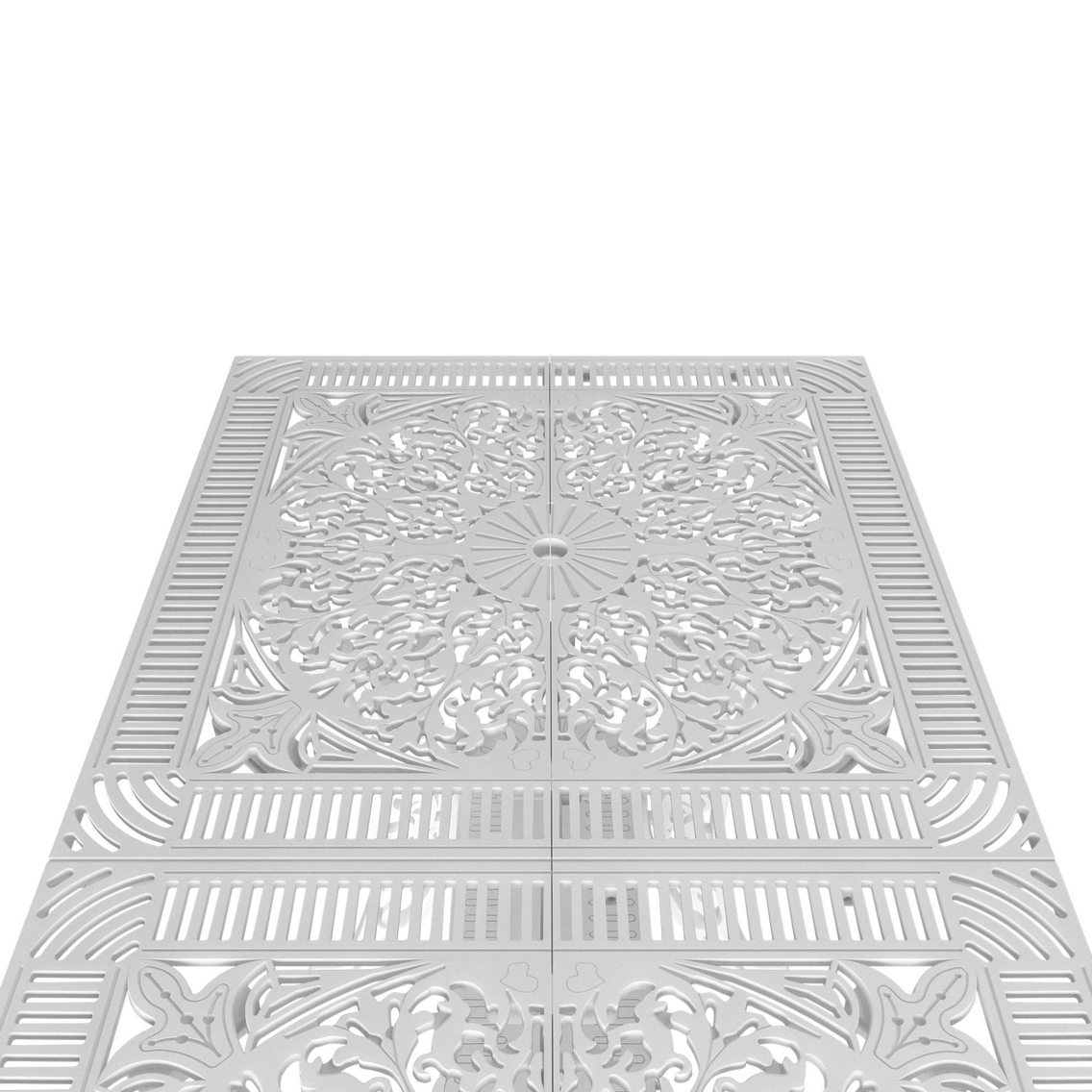 Alezy İstanbul Ferforje Görünümlü Demonte Dikdörtgen Masa 75x150 cm