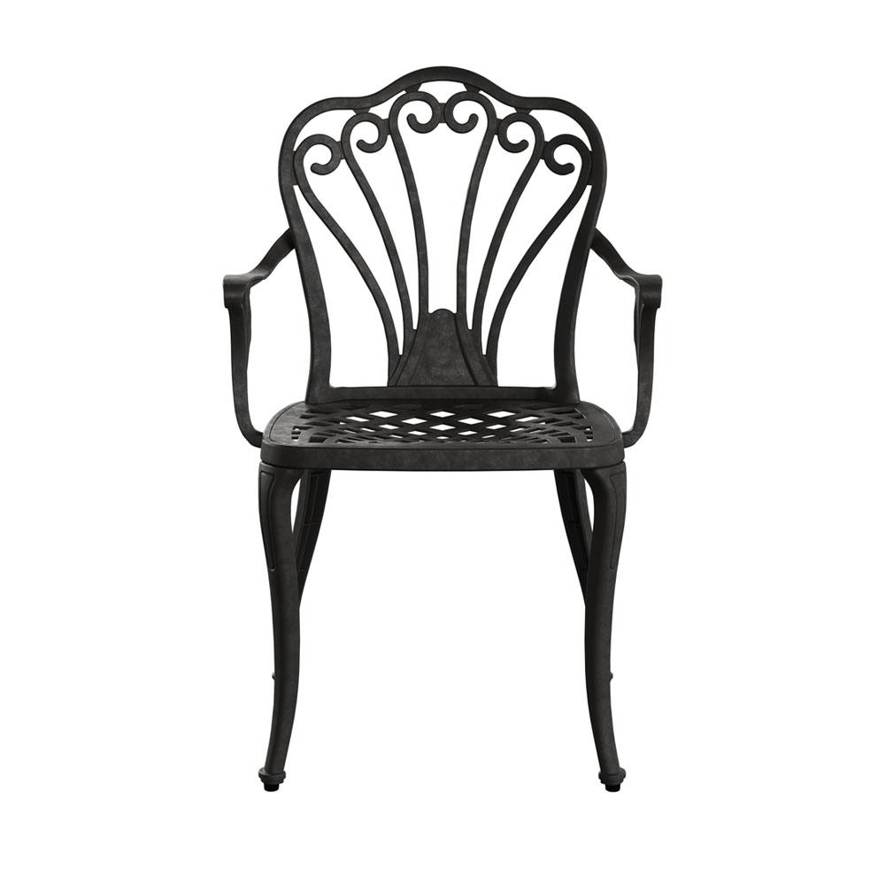 Alezy İstanbul Masa Takımı 90x150 cm Oval Masa 6 Adet İstanbul Koltuk Ferforje Görünümlü Set