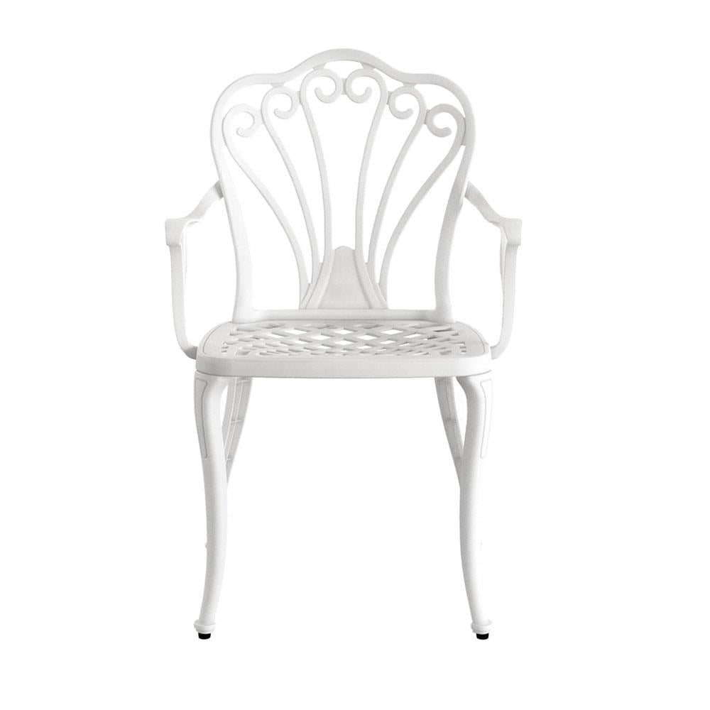 Alezy İstanbul Masa Takımı 90x150 cm Oval Masa 6 Adet İstanbul Koltuk Ferforje Görünümlü Set