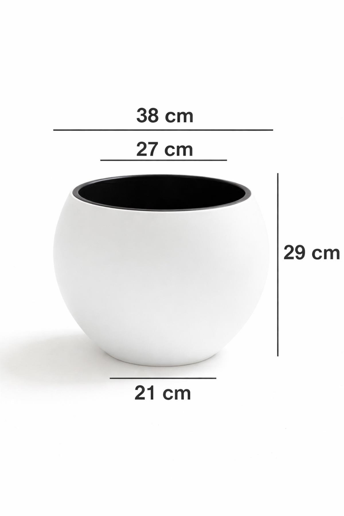 Alezy Küre Model Dekoratif Modern Saksı 27,5 lt