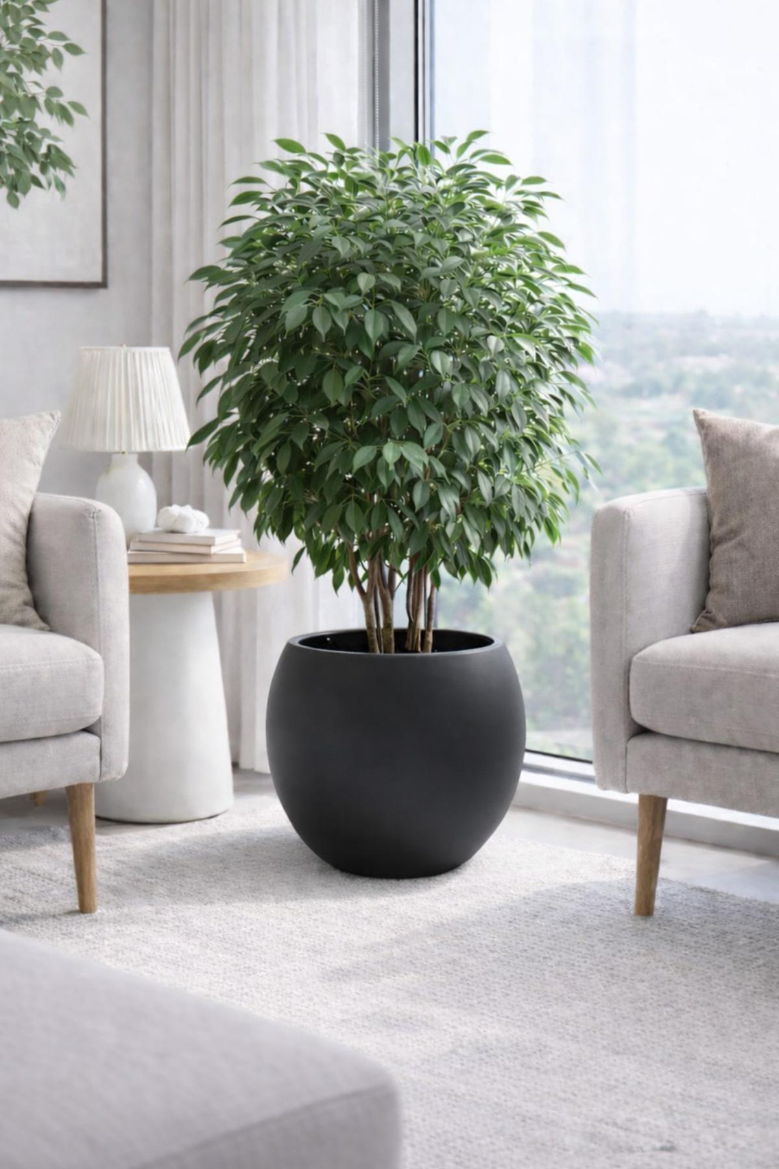 Alezy Küre Model Dekoratif Modern Saksı 27,5 lt