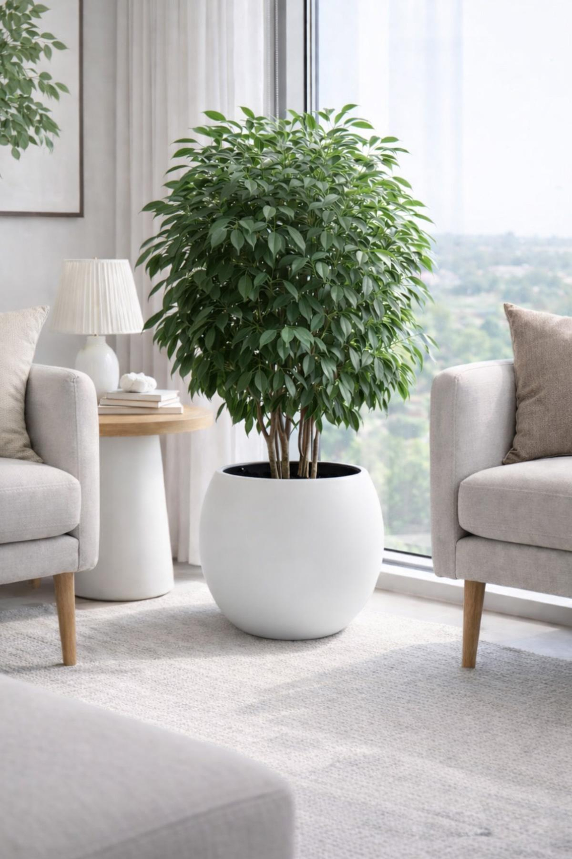 Alezy Küre Model Dekoratif Modern Saksı 27,5 lt