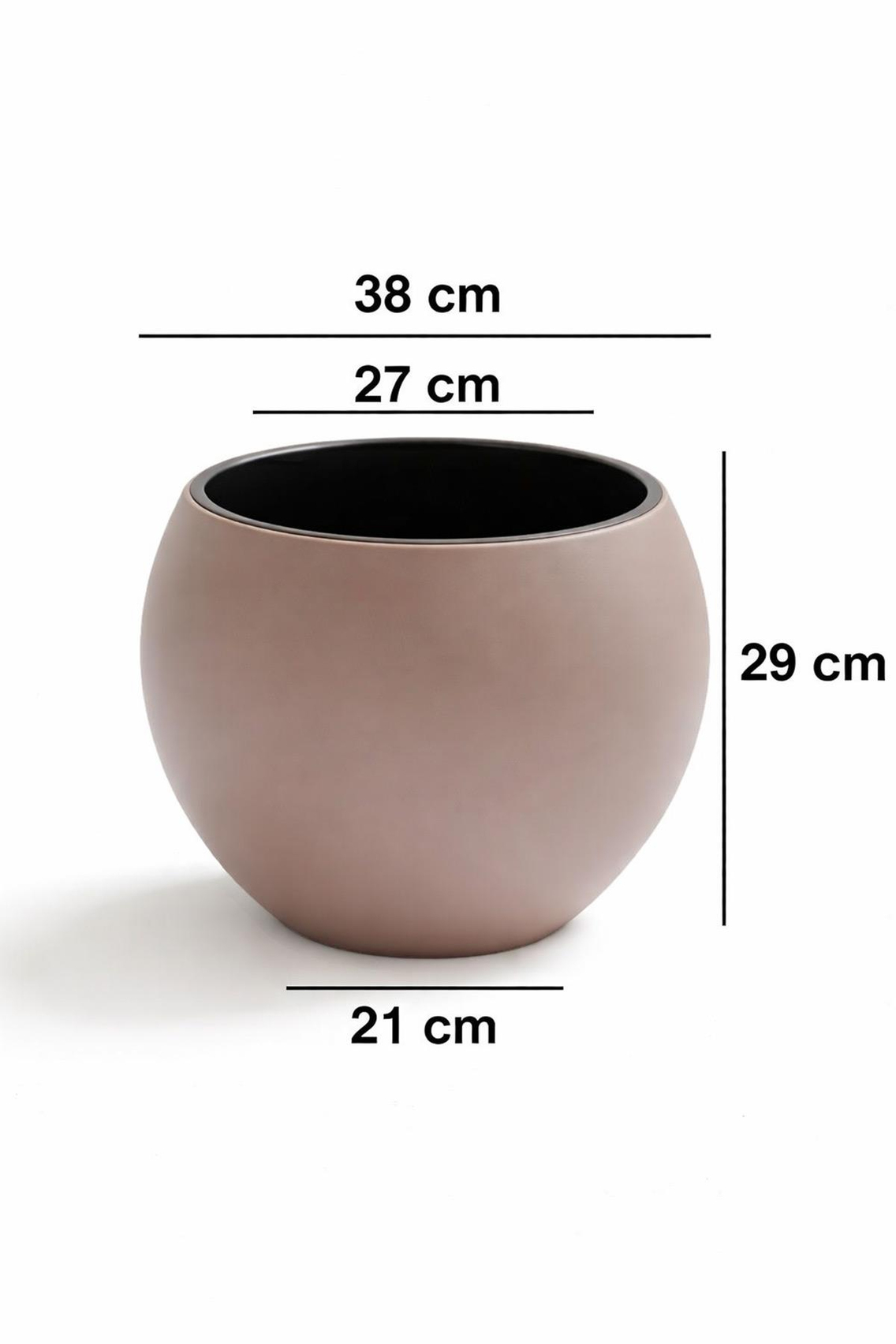 Alezy Küre Model Dekoratif Modern Saksı 27,5 lt