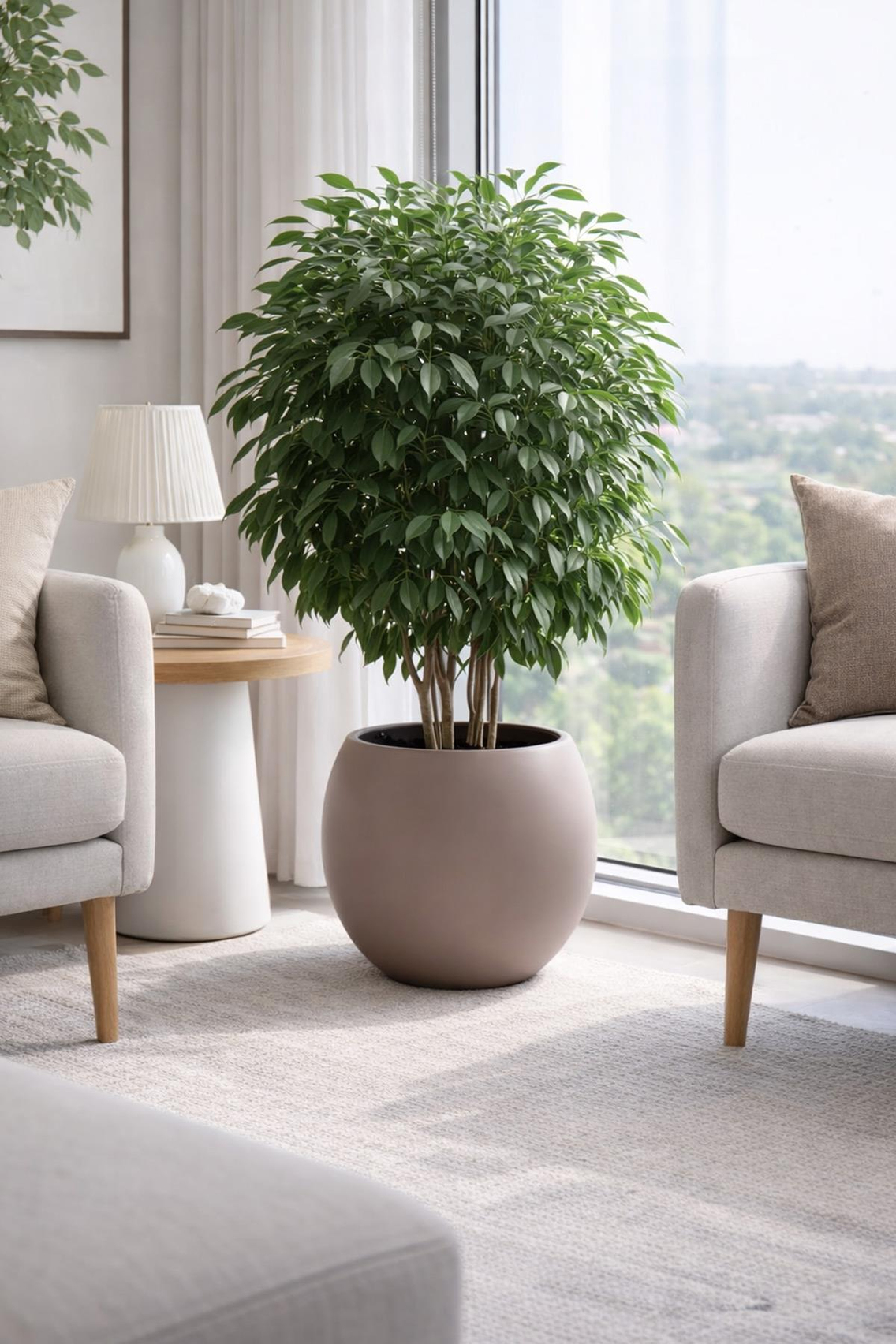 Alezy Küre Model Dekoratif Modern Saksı 27,5 lt