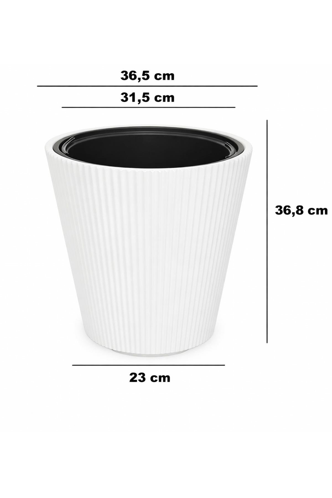 Alezy Luna Model Modern Saksı 29 lt (36.8cmx36.4cm)