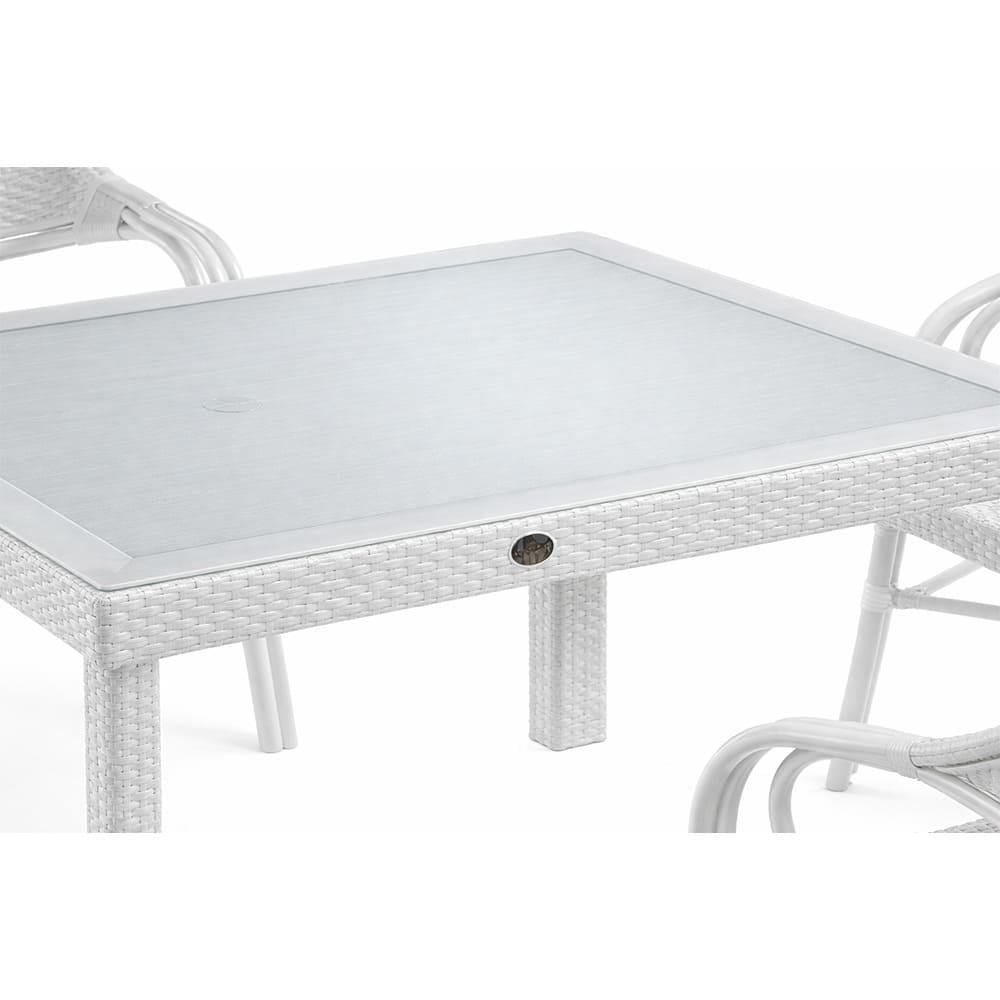 Alezy NST-001 Nirvana Bahçe Masa Takımı 90x150 Camlı Masa + 6 Koltuk | ID4626 