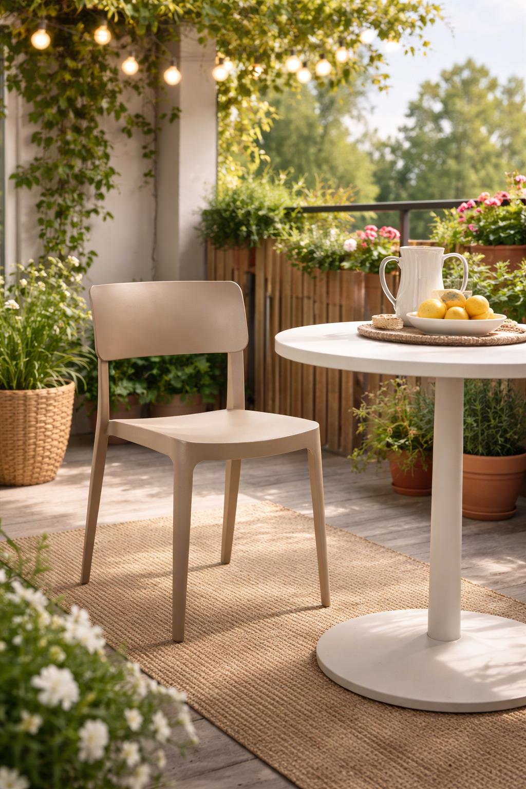 Alezy Pano Bahçe Balkon Sandalyesi Cappucino | ID6182