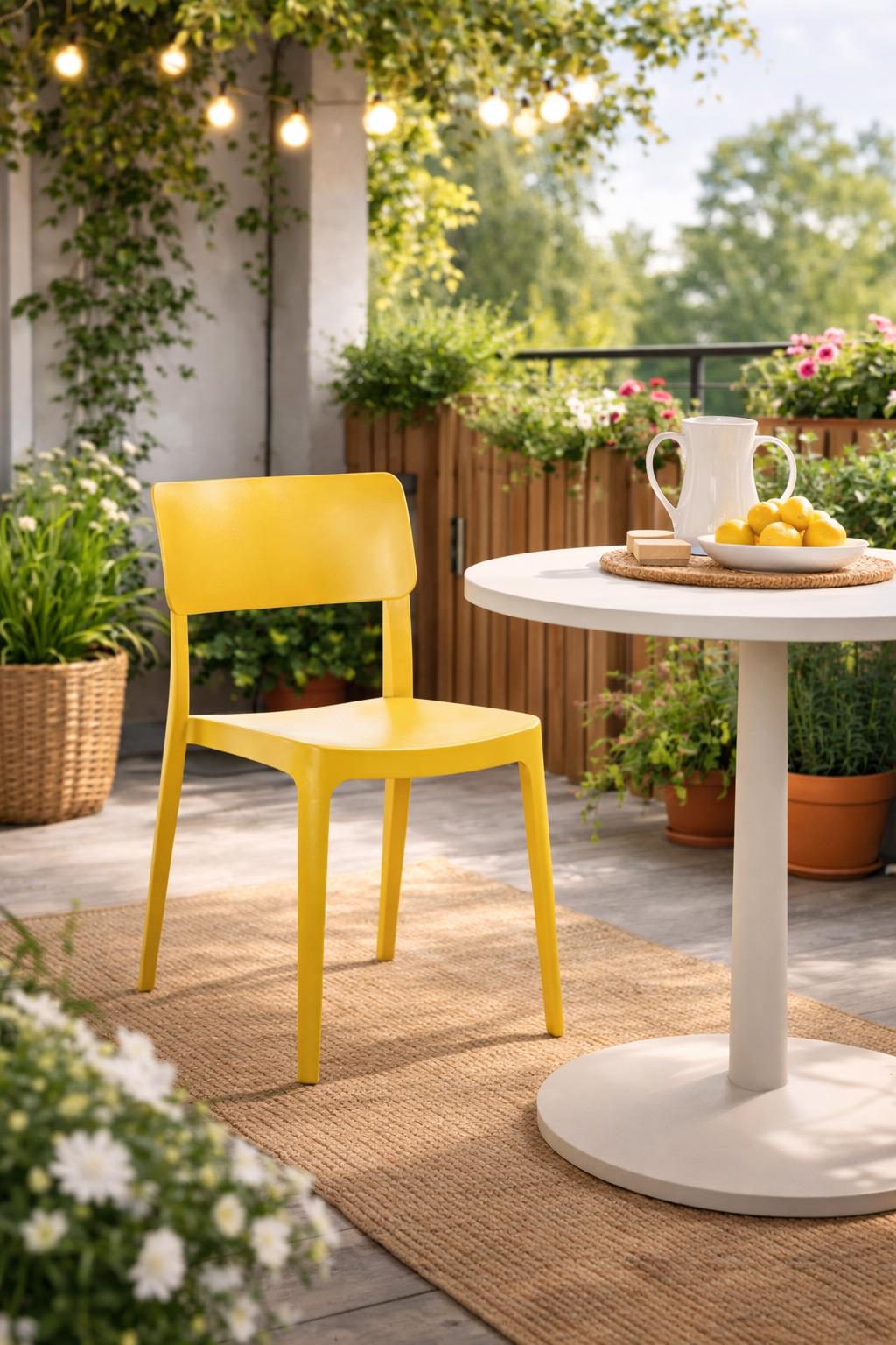 Alezy Pano Bahçe Balkon Sandalyesi Hardal | ID6183