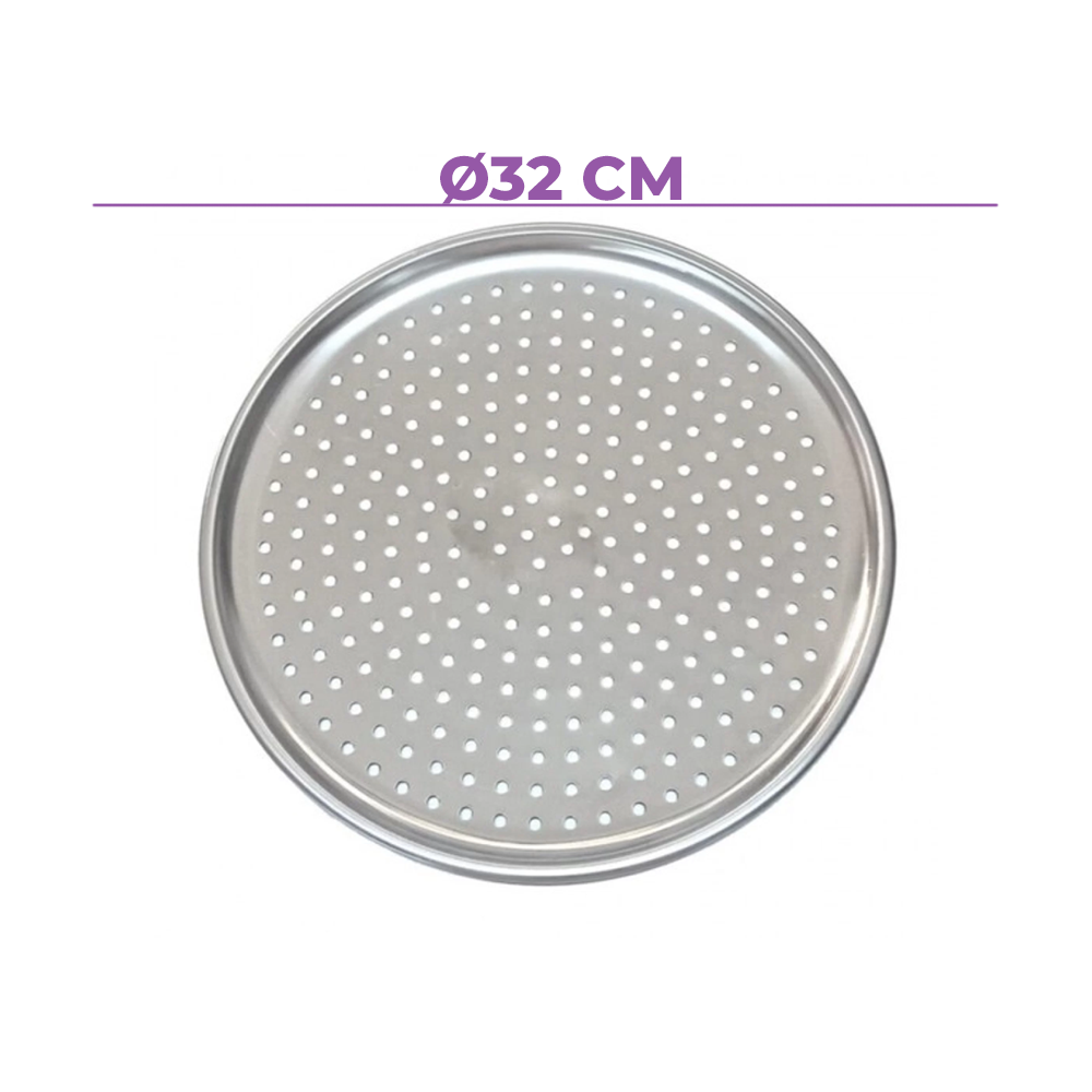 Alezy Paslanmaz Çelik Pizza Servis Tepsisi 32 cm | ID3897
