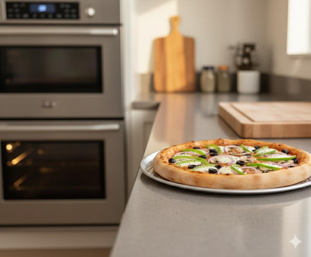 Alezy Paslanmaz Çelik Pizza Servis Tepsisi 32 cm | ID3897