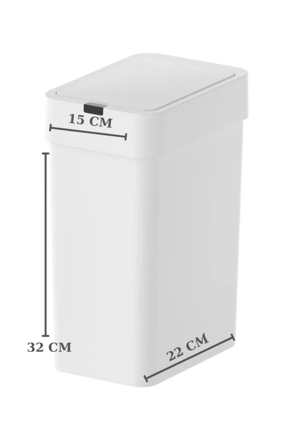 Alezy Sensörlü Otomatik Açılır Kapanır Akıllı Çöp Kovası 9 Litre + 5 Paket Çöp Torba Hediyeli”