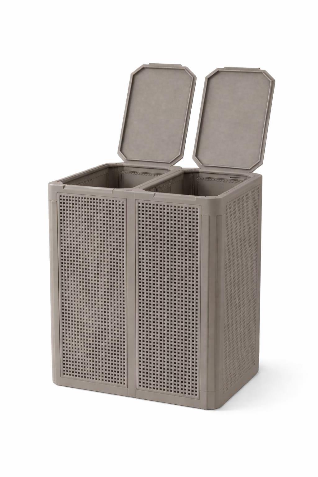 Alezy Twin İki Bölmeli Çamaşır Sepeti 84Lt.