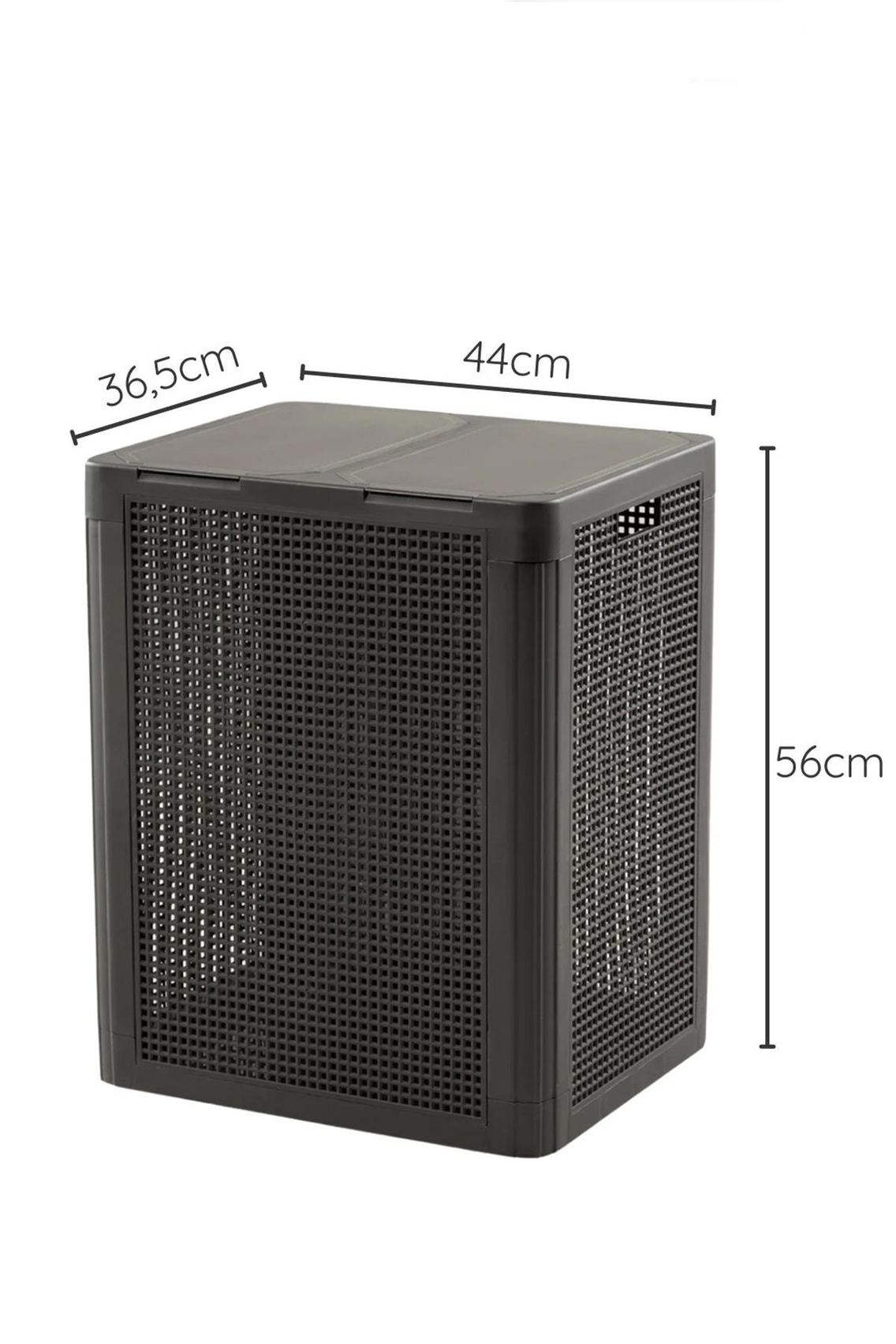 Alezy Twin İki Bölmeli Çamaşır Sepeti 84Lt.