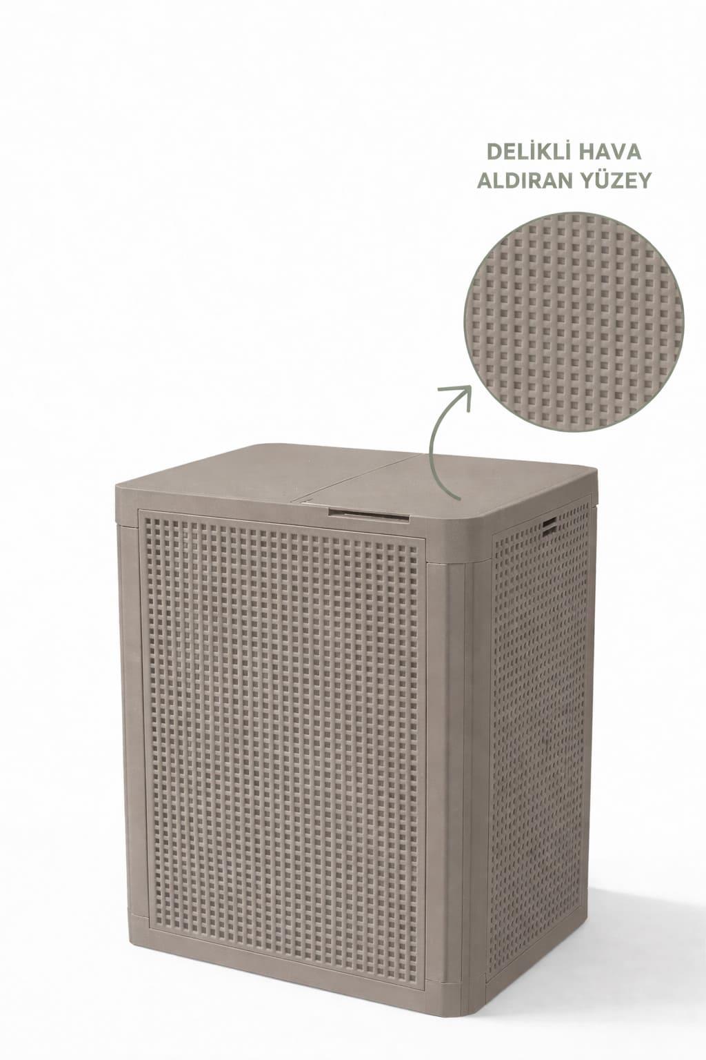 Alezy Twin İki Bölmeli Çamaşır Sepeti 84Lt.