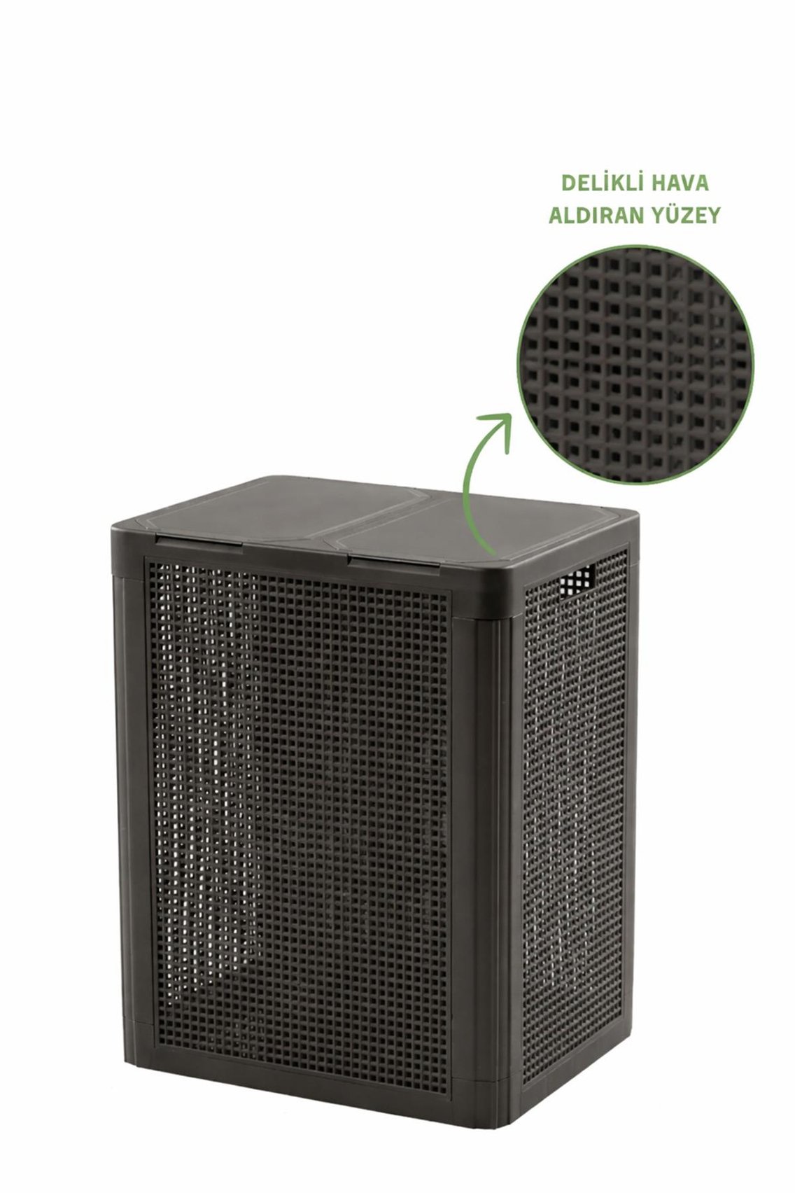 Alezy Twin İki Bölmeli Çamaşır Sepeti 84Lt.