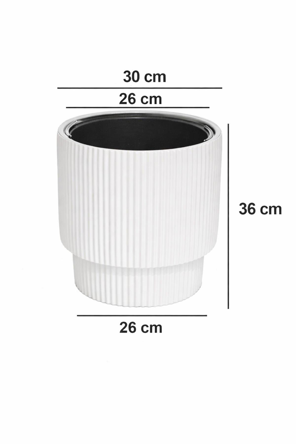 Alezy Vega Model Dekoratif Modern Saksı 30 lt